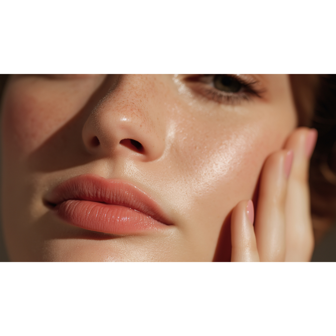 Zoom sur la peau mixte d'une femme