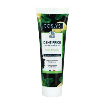 Coslys - Dentifrice Charbon Menthe-Citron - Hygiène